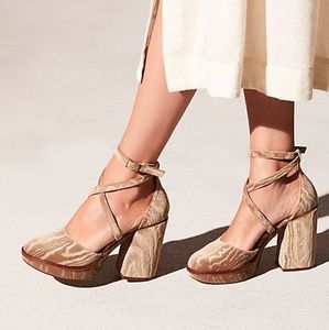Free People Velvet Remi Platforms